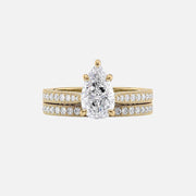  The Catherine Pear Lab Diamond Ring 14k Yellow Gold 003