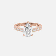  The Catherine Pear Lab Diamond Ring 18k Rose Gold 001