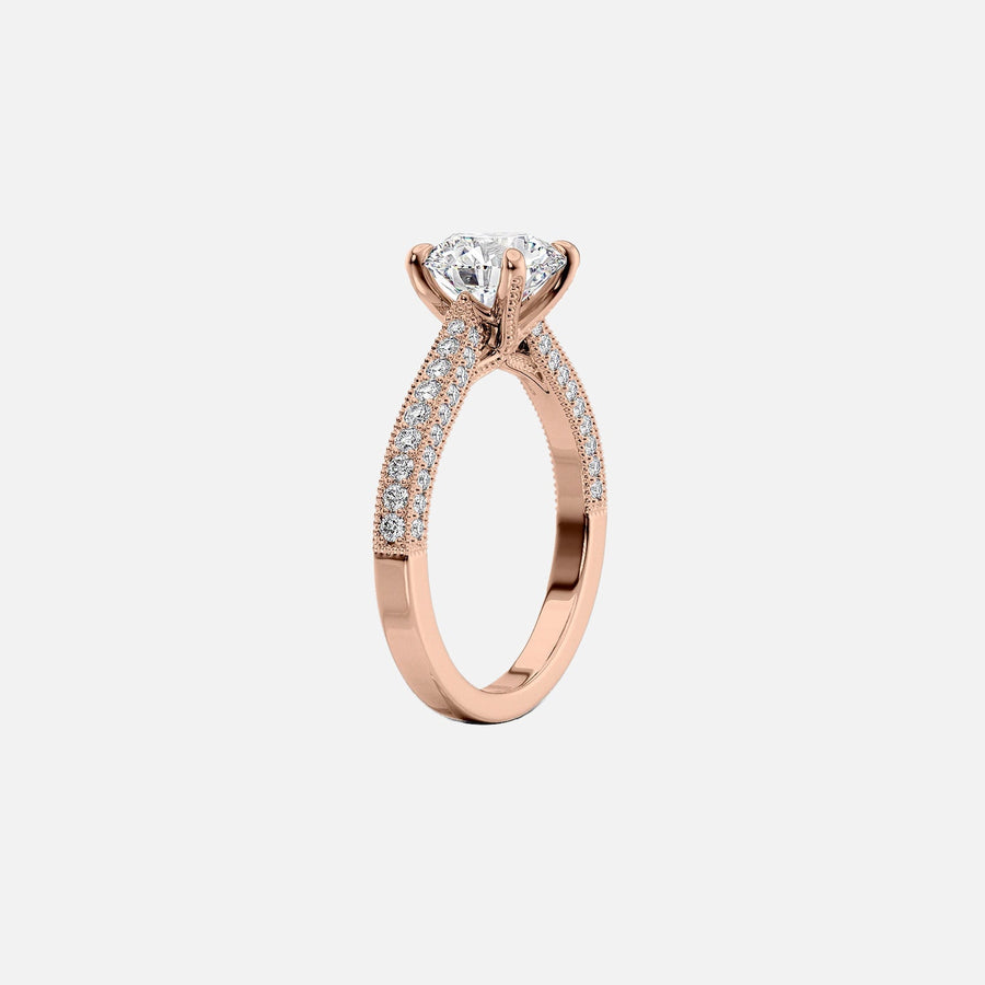  The Catherine Pear Lab Diamond Ring 18k Rose Gold 002