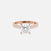  The Catherine Princess Lab Diamond Ring 14k Rose Gold 001