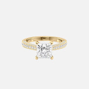 The Catherine Princess Lab Diamond Ring 14k Yellow Gold 001