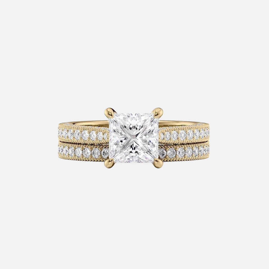  The Catherine Princess Lab Diamond Ring 14k Yellow Gold 003