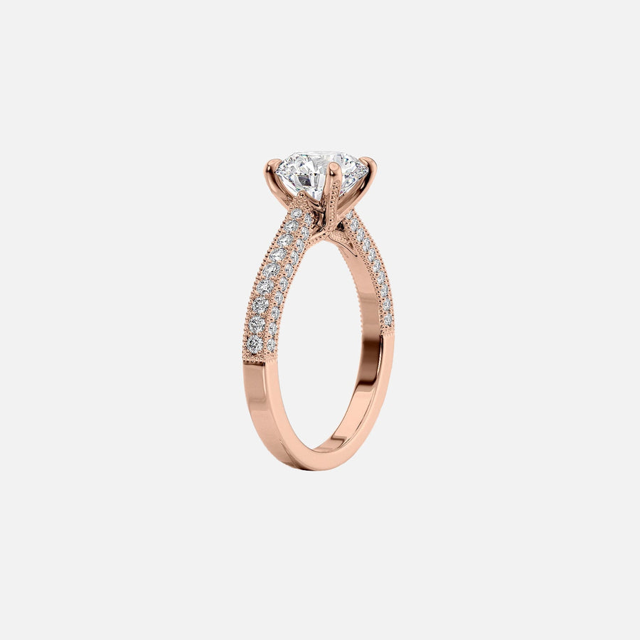  The Catherine Princess Lab Diamond Ring 18k Rose Gold 002
