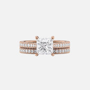  The Catherine Princess Lab Diamond Ring 18k Rose Gold 003