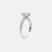  The Catherine Princess Lab Diamond Ring 18k White Gold 002