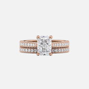  The Catherine Radiant Lab Diamond Ring 14k Rose Gold 003