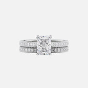  The Catherine Radiant Lab Diamond Ring 14k White Gold 003