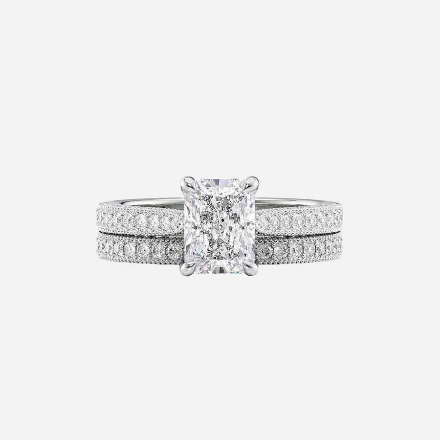  The Catherine Radiant Lab Diamond Ring 14k White Gold 003