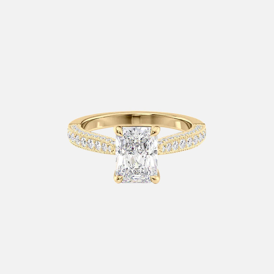 The Catherine Radiant Lab Diamond Ring 14k Yellow Gold 001