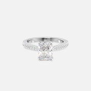  The Catherine Radiant Lab Diamond Ring 18k White Gold 001
