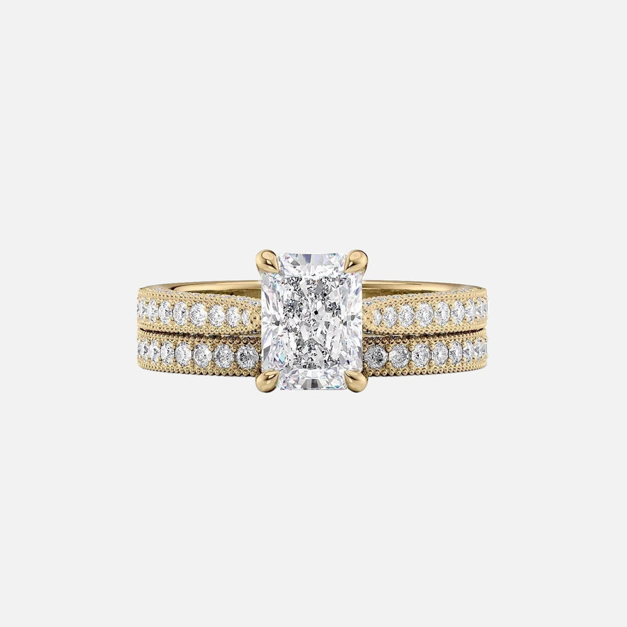  The Catherine Radiant Lab Diamond Ring 18k Yellow Gold 003