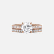  The Catherine Round Lab Diamond Ring 14k Rose Gold 003