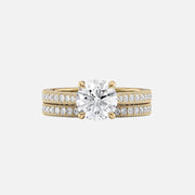  The Catherine Round Lab Diamond Ring 14k Yellow Gold 003