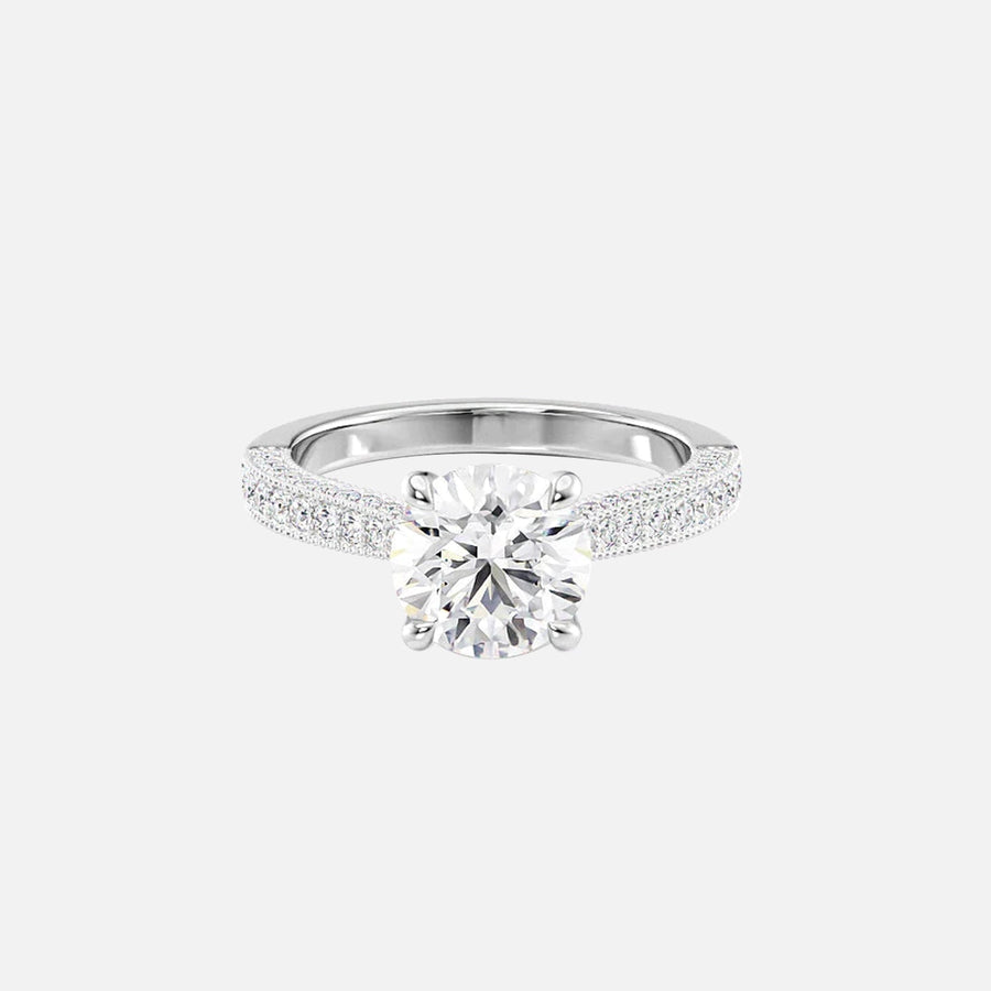  The Catherine Round Lab Diamond Ring 18k White Gold 001