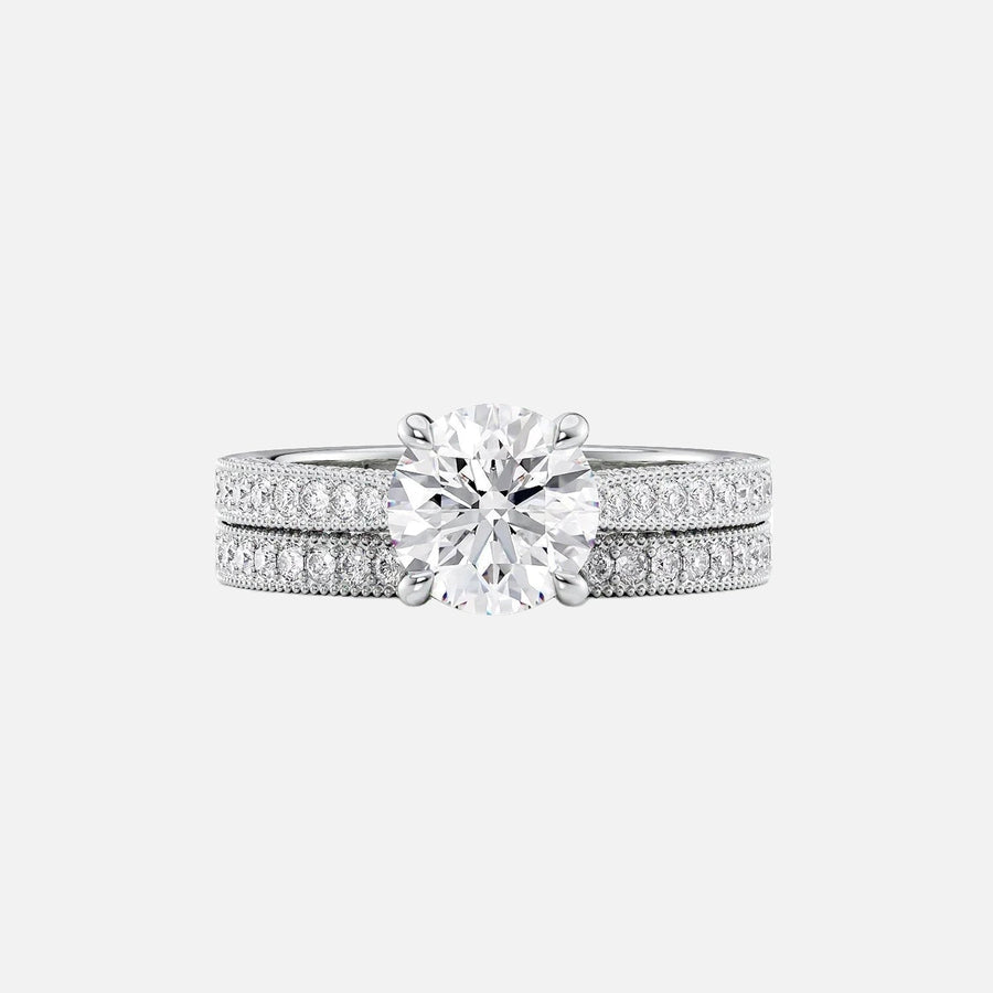  The Catherine Round Lab Diamond Ring 18k White Gold 003