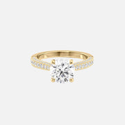  The Catherine Round Lab Diamond Ring 18k Yellow Gold 001