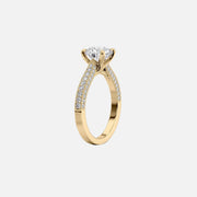  The Catherine Round Lab Diamond Ring 18k Yellow Gold 002