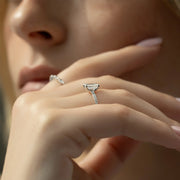 The Cecelia Emerald Pave Moissanite Ring - KNT - Engagement Rings, Wedding Bands & Fine Jewelry