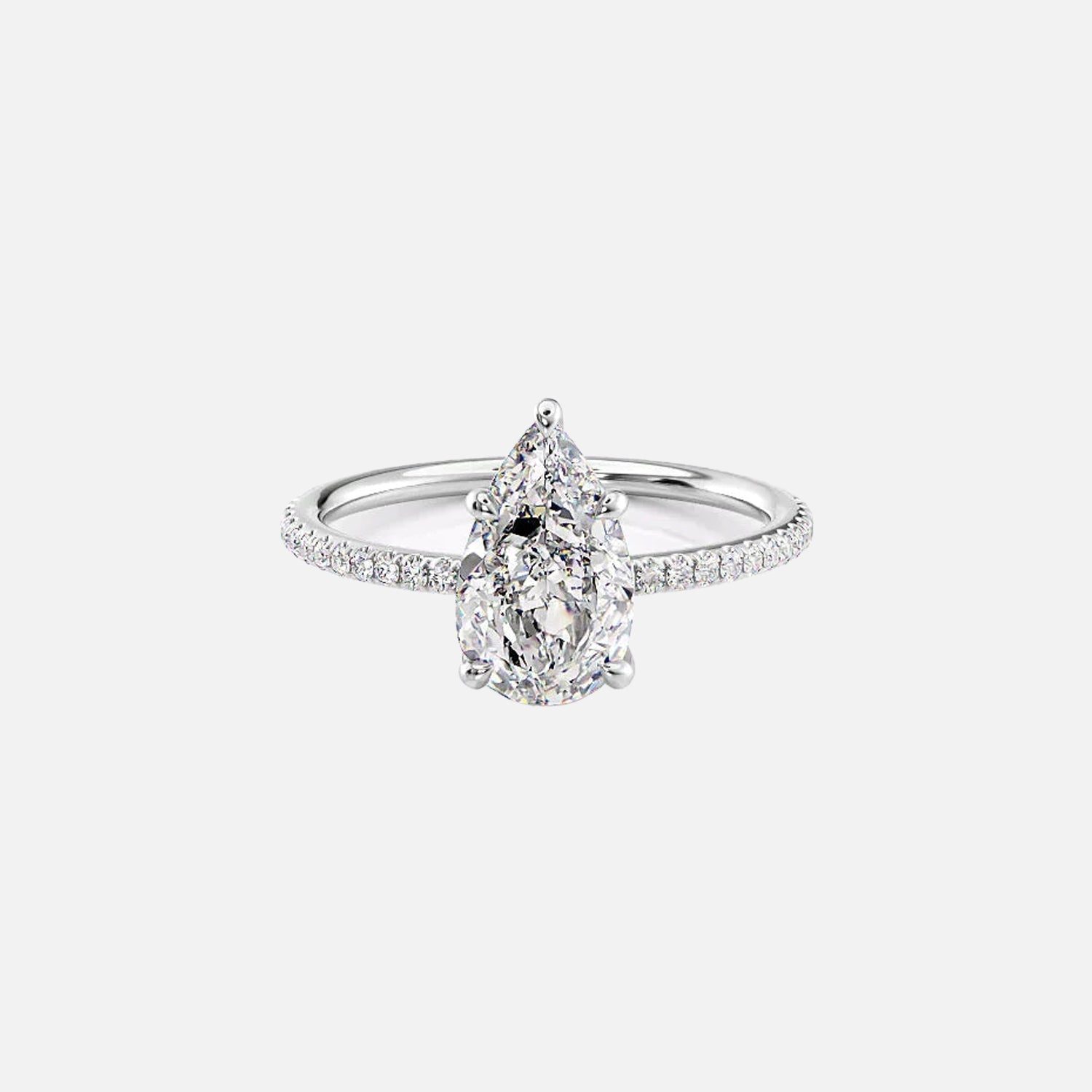The Cecelia Pear Pave Moissanite Ring - KNT - Engagement Rings, Wedding Bands & Fine Jewelry