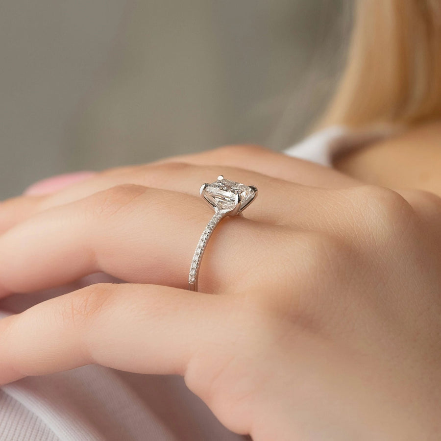 The Cecelia Princess Pave Moissanite Ring - KNT - Engagement Rings, Wedding Bands & Fine Jewelry