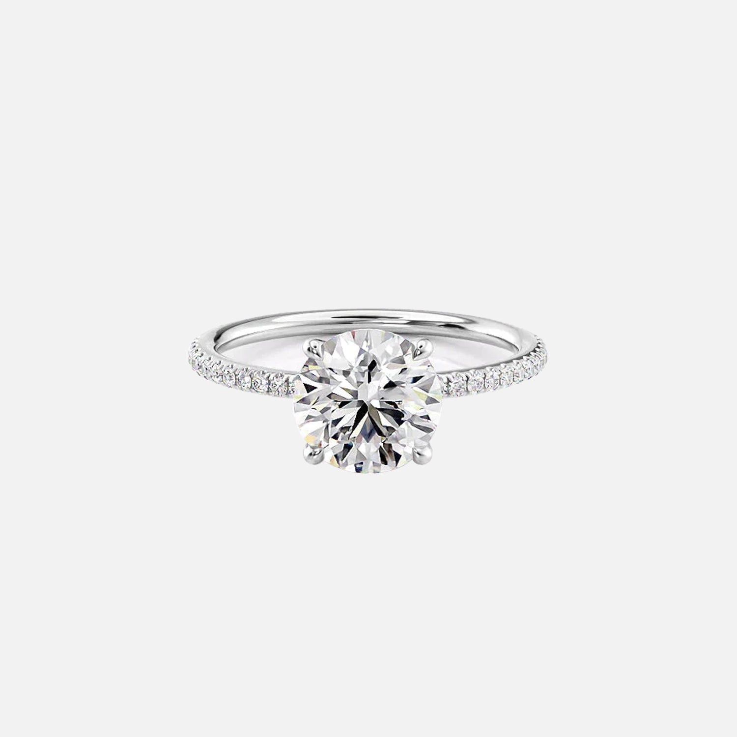 The Cecelia Round Pave Moissanite Ring - KNT - Engagement Rings, Wedding Bands & Fine Jewelry