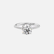 The Cecelia Round Pave Moissanite Ring - KNT - Engagement Rings, Wedding Bands & Fine Jewelry