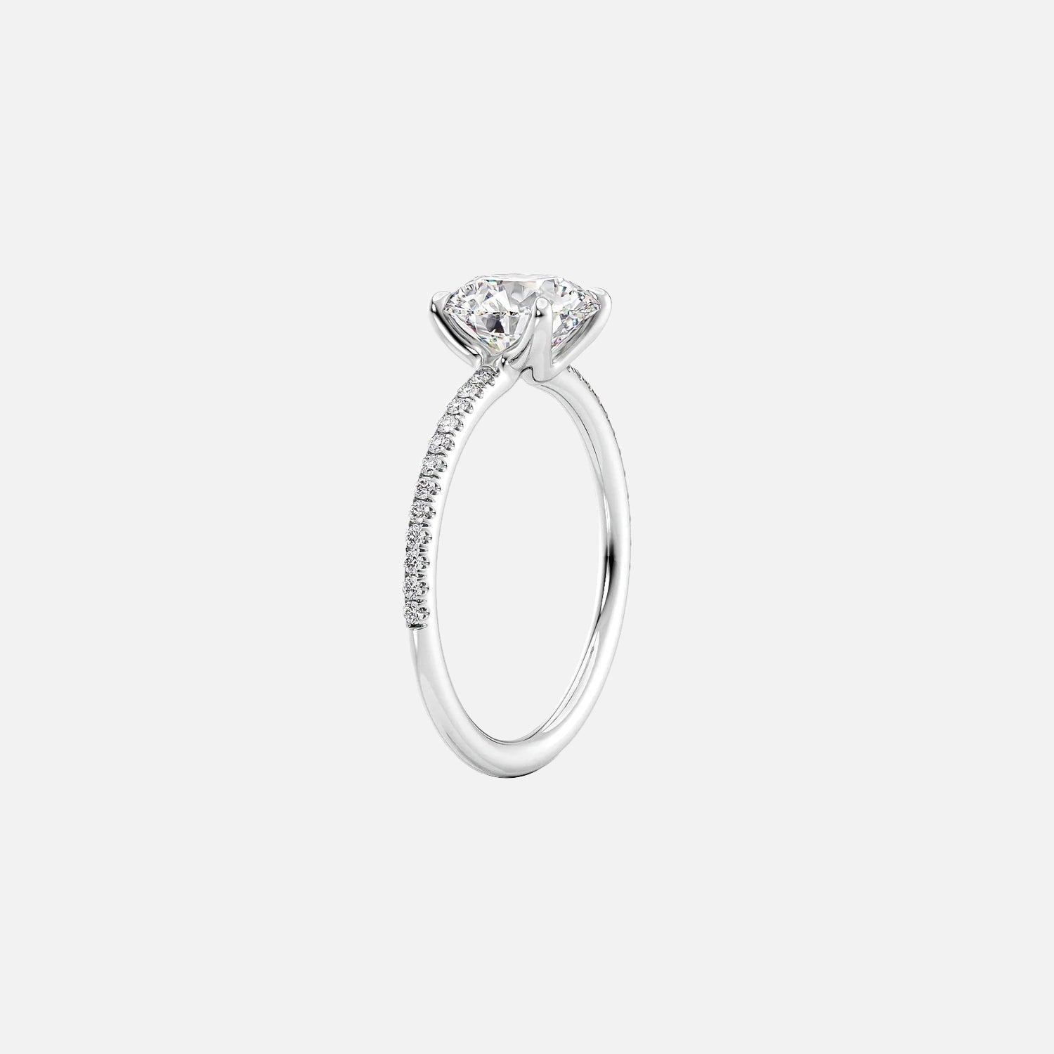The Cecelia Round Pave Moissanite Ring - KNT - Engagement Rings, Wedding Bands & Fine Jewelry