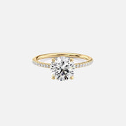 The Cecelia Round Pave Moissanite Ring - KNT - Engagement Rings, Wedding Bands & Fine Jewelry