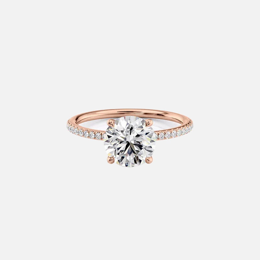 The Cecelia Round Pave Moissanite Ring - KNT - Engagement Rings, Wedding Bands & Fine Jewelry