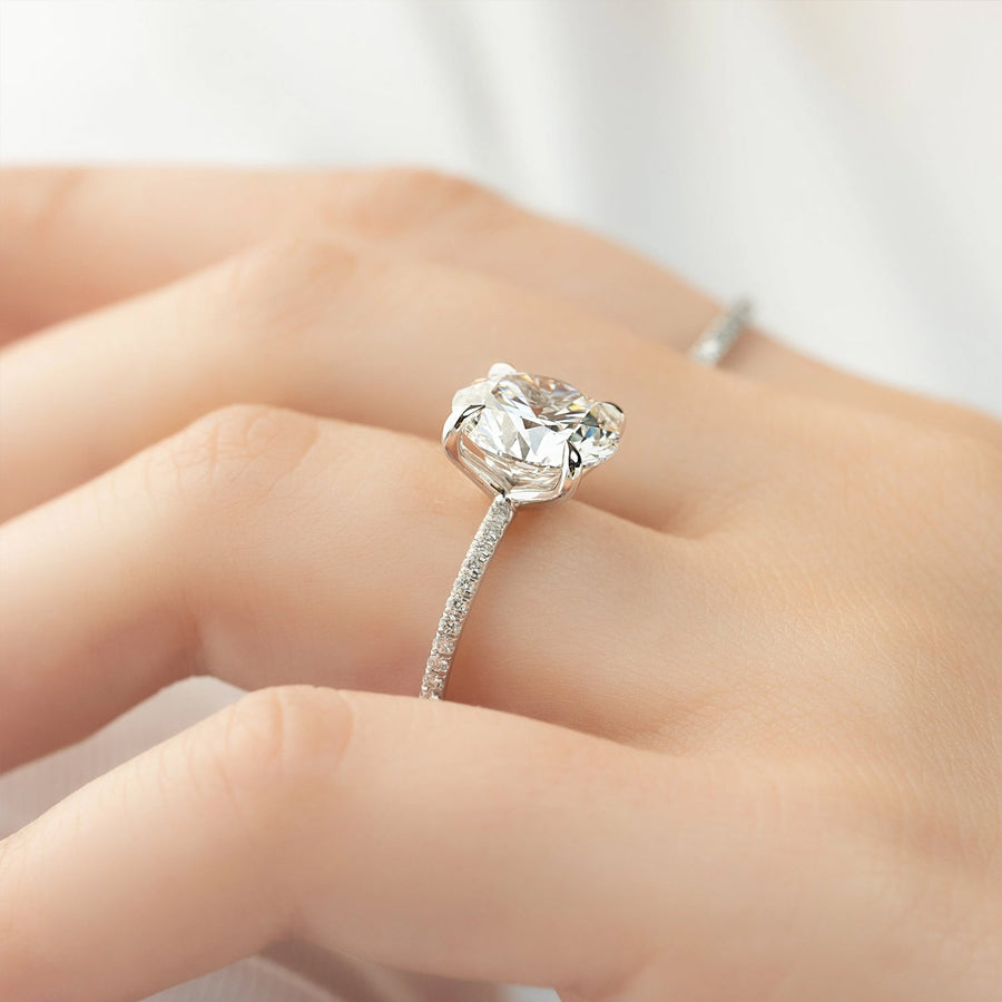 The Cecelia Round Pave Moissanite Ring - KNT - Engagement Rings, Wedding Bands & Fine Jewelry