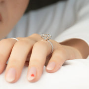 The Cecelia Round Pave Moissanite Ring - KNT - Engagement Rings, Wedding Bands & Fine Jewelry
