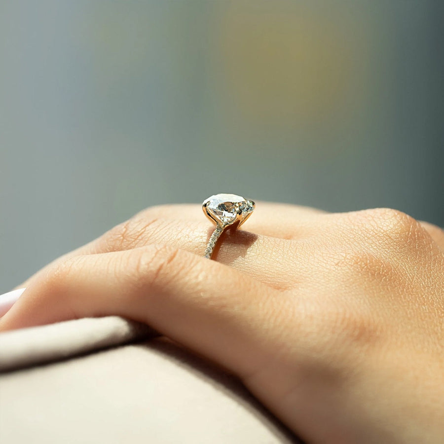 The Cecelia Round Pave Moissanite Ring - KNT - Engagement Rings, Wedding Bands & Fine Jewelry