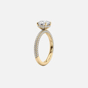  The Celine Emerald Moissanite Ring 14k Yellow Gold 002