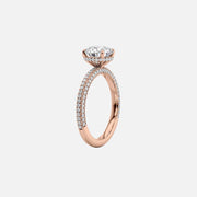  The Celine Emerald Moissanite Ring 18k Rose Gold 002