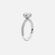  The Celine Oval Lab Diamond Ring 14k White Gold 002