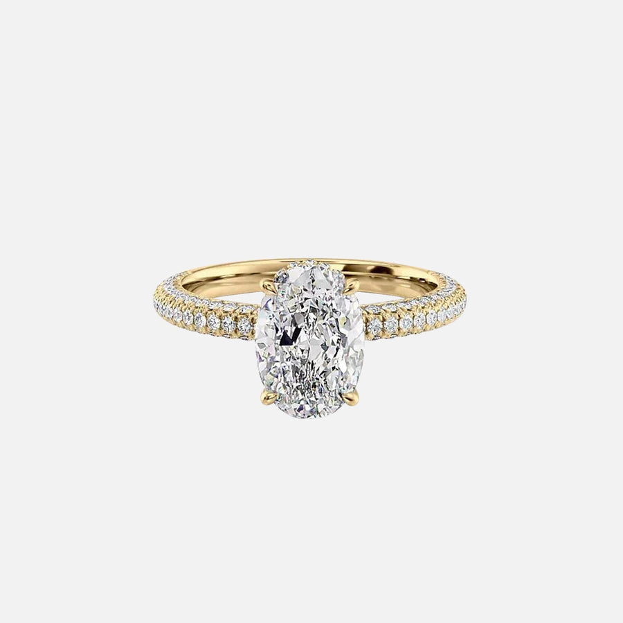 The Celine Oval Lab Diamond Ring 14k Yellow Gold 001