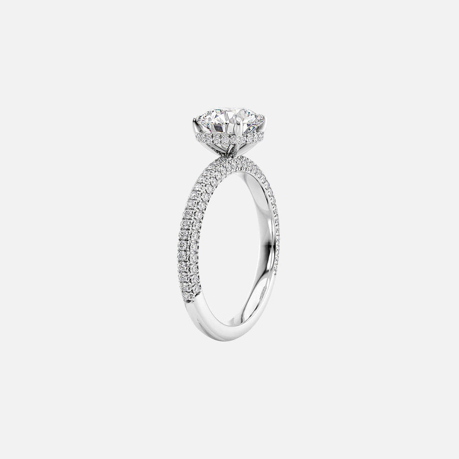  The Celine Pear Lab Diamond Ring 14k White Gold 002