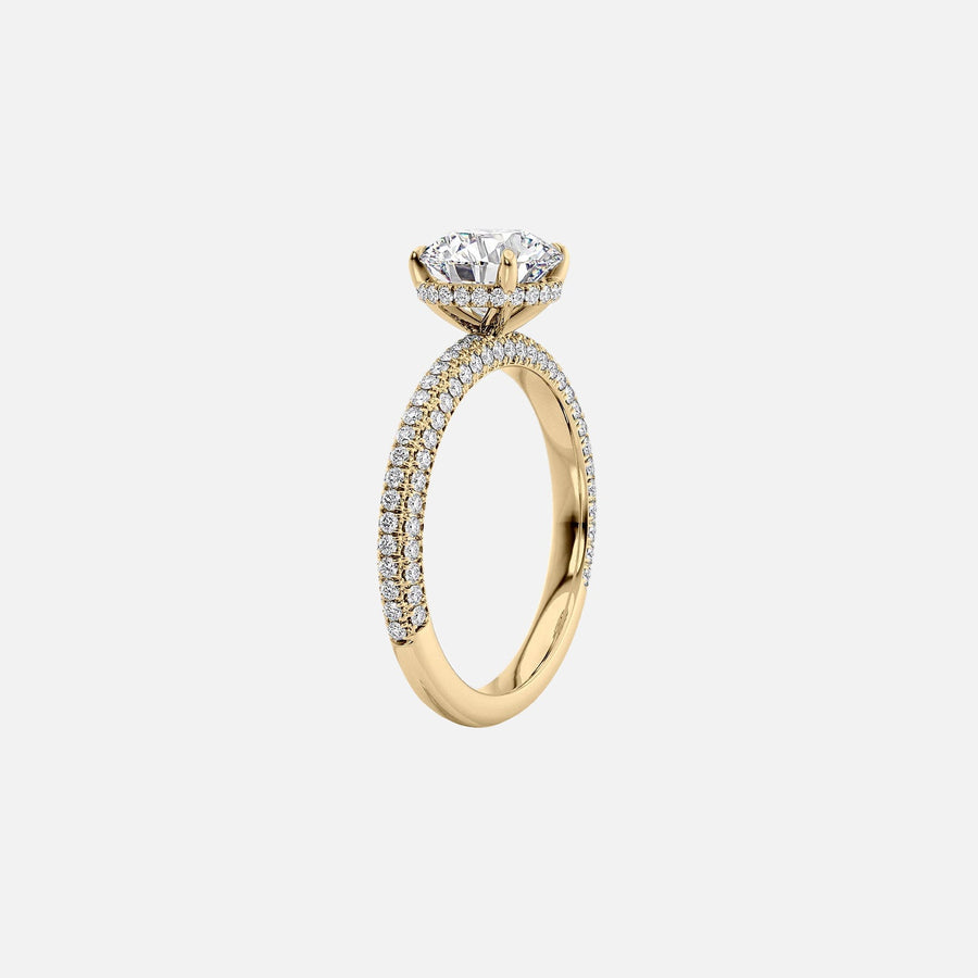  The Celine Pear Lab Diamond Ring 14k Yellow Gold 002