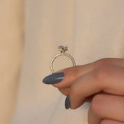  The Celine Pear Lab Diamond Ring 14k Yellow Gold 005 Final