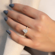 The Celine Pear Lab Diamond Ring 18k Yellow Gold 003