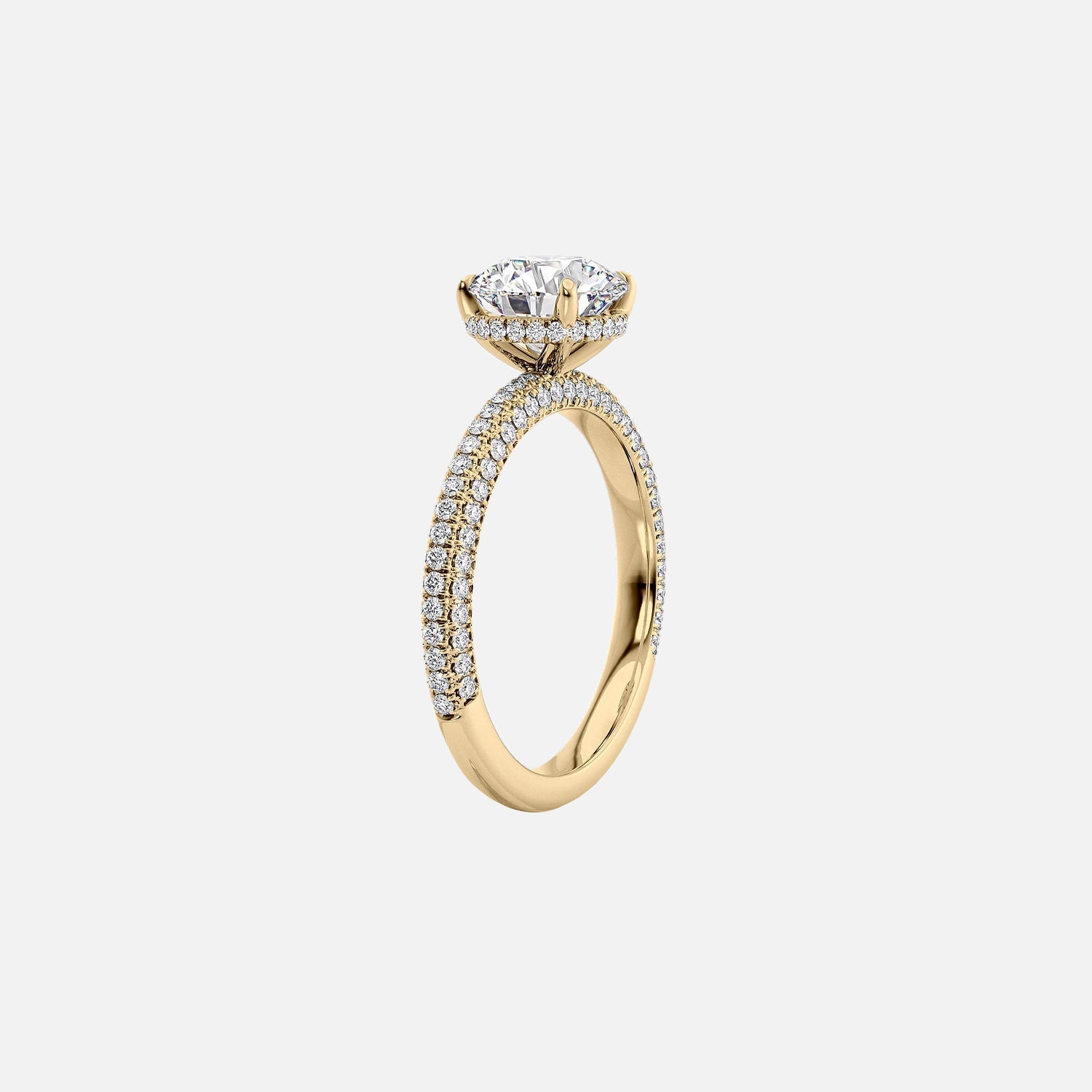  The Celine Pear Moissanite Ring 14k Yellow Gold 002