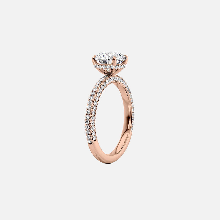  The Celine Princess Lab Diamond Ring 14k Rose Gold 002