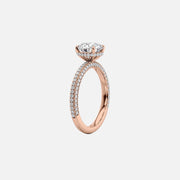  The Celine Princess Lab Diamond Ring 18k Rose Gold 002