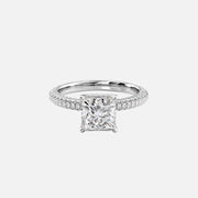  The Celine Princess Lab Diamond Ring 18k White Gold 001