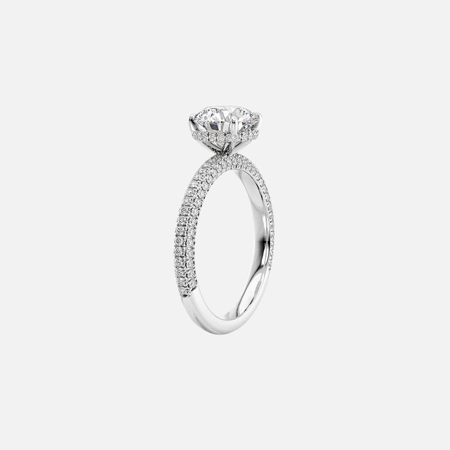  The Celine Princess Lab Diamond Ring 18k White Gold 002