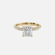  The Celine Princess Lab Diamond Ring 18k Yellow Gold 001