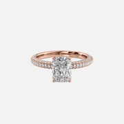  The Celine Radiant Lab Diamond Ring 14k Rose Gold 001