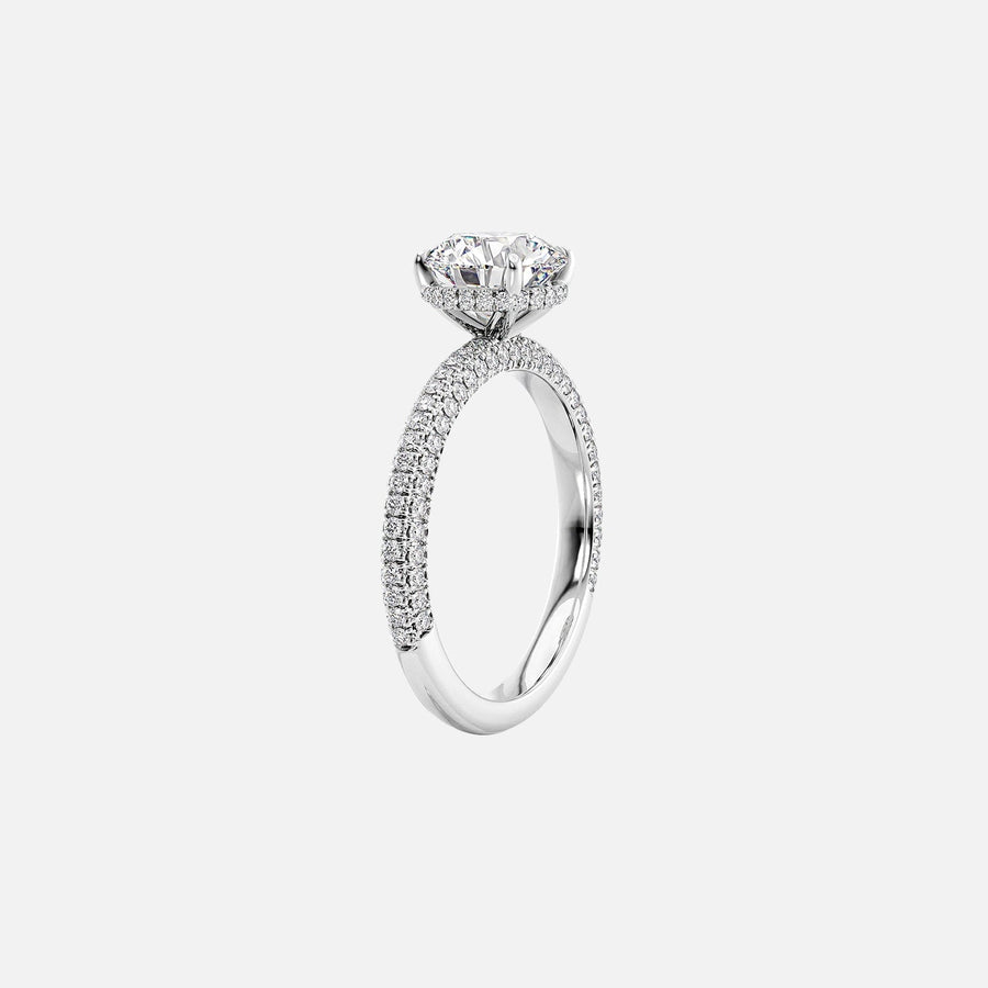  The Celine Radiant Lab Diamond Ring 14k White Gold 002