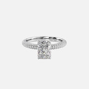  The Celine Radiant Lab Diamond Ring 18k White Gold 001