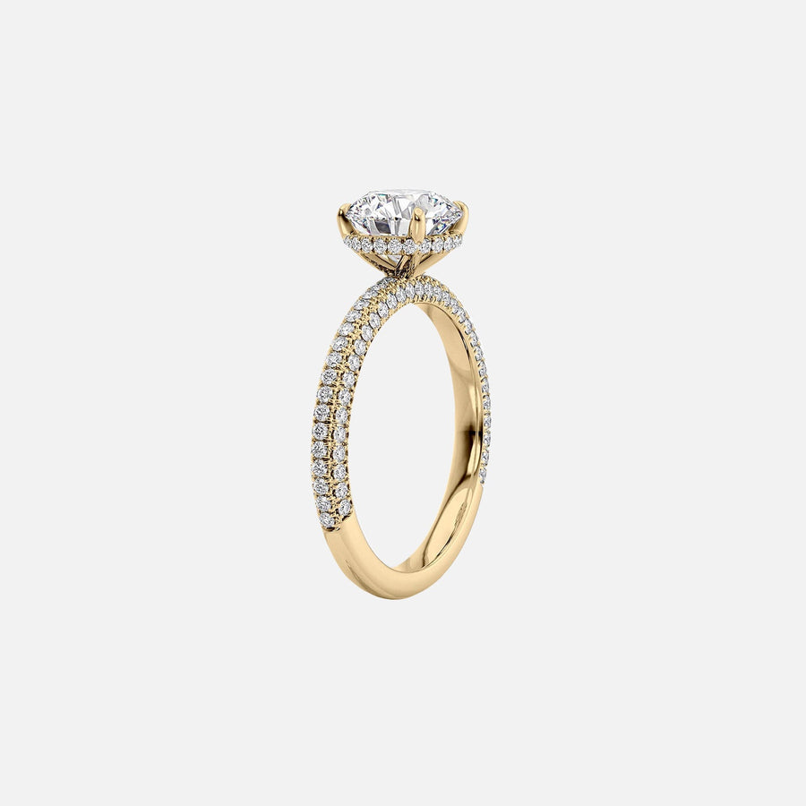  The Celine Radiant Lab Diamond Ring 18k Yellow Gold 002